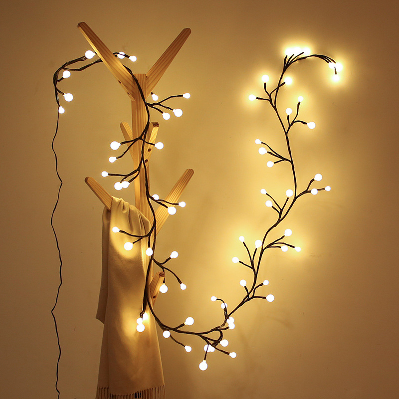 Rattan small round bulb lamp