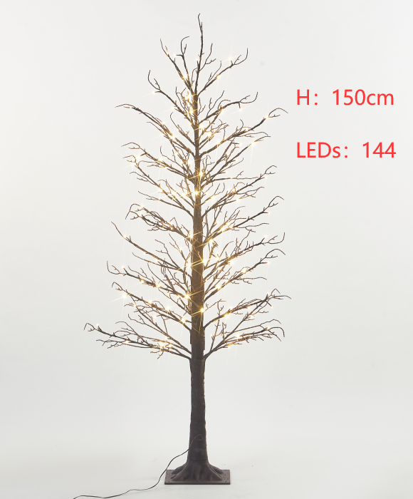 Christmas brown tree with lights