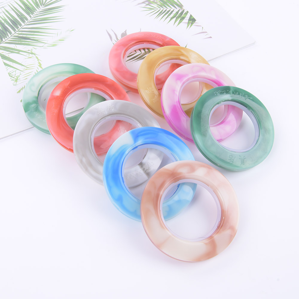 Plastic Drapery Curtain Eyelet Rings Jade Color