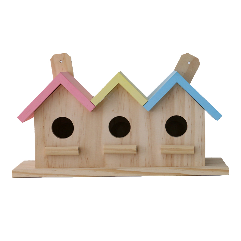 Outdoor garden wooden bird house