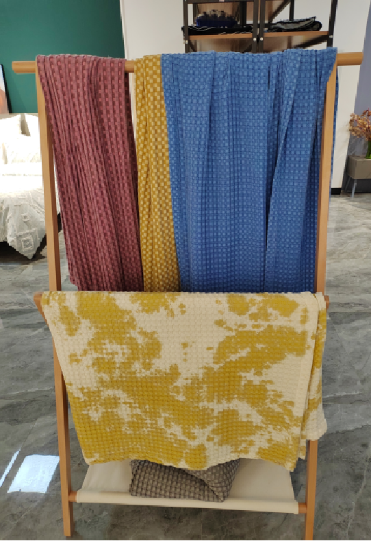 Bamboo cotton waffle blanket