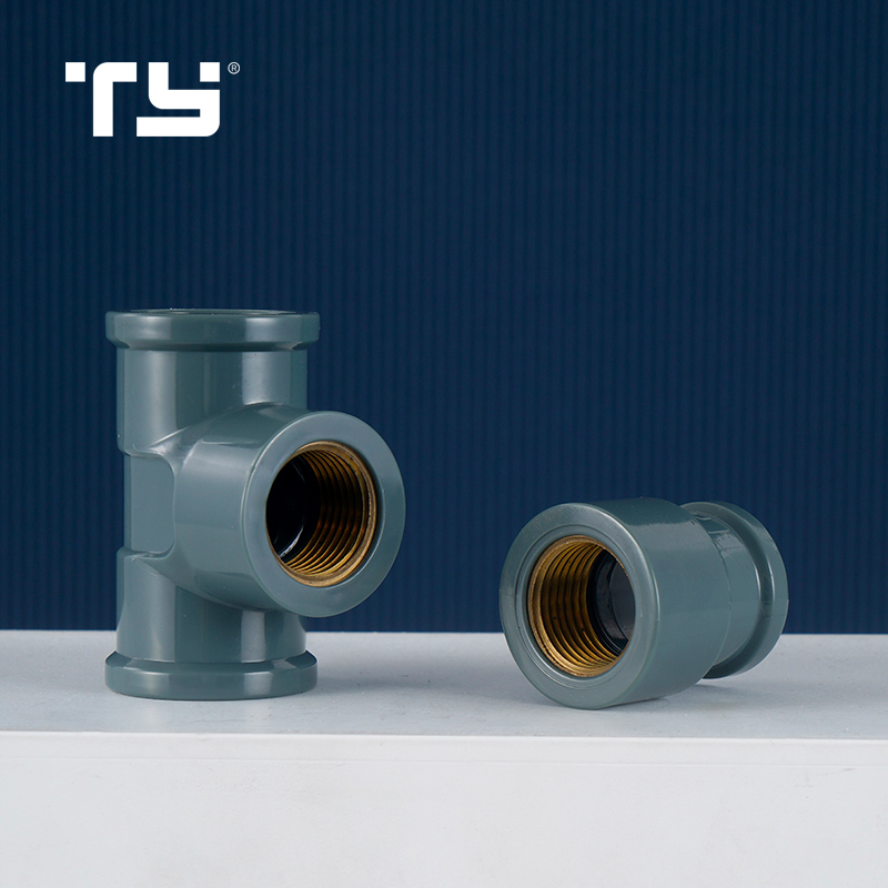 Pvcu Nbr5648 Water Supply Brass Thread Female Tee