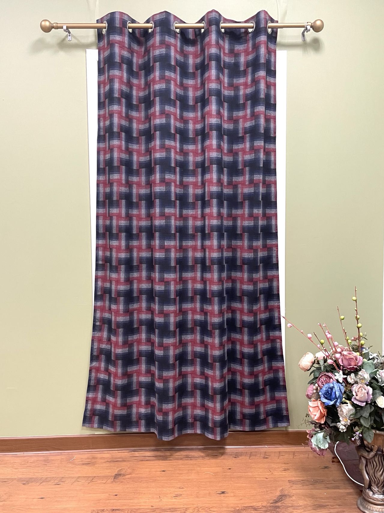 Buffalo check curtain