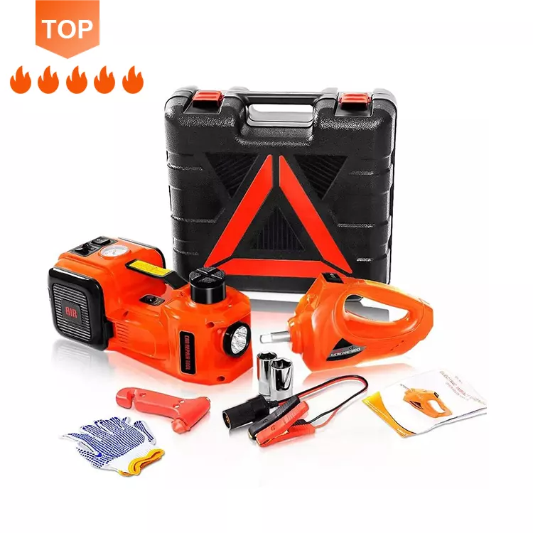 3 in 1 electric car hydraulic floor jack 1-10T car jacks 12v electric jack 3ton with air pump