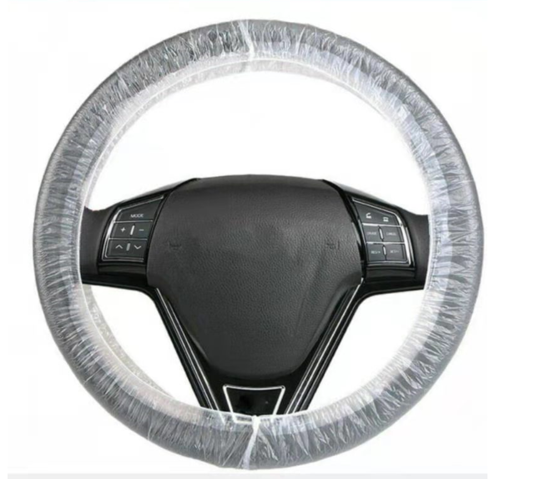 Disposable seat cover, steeling wheel cover