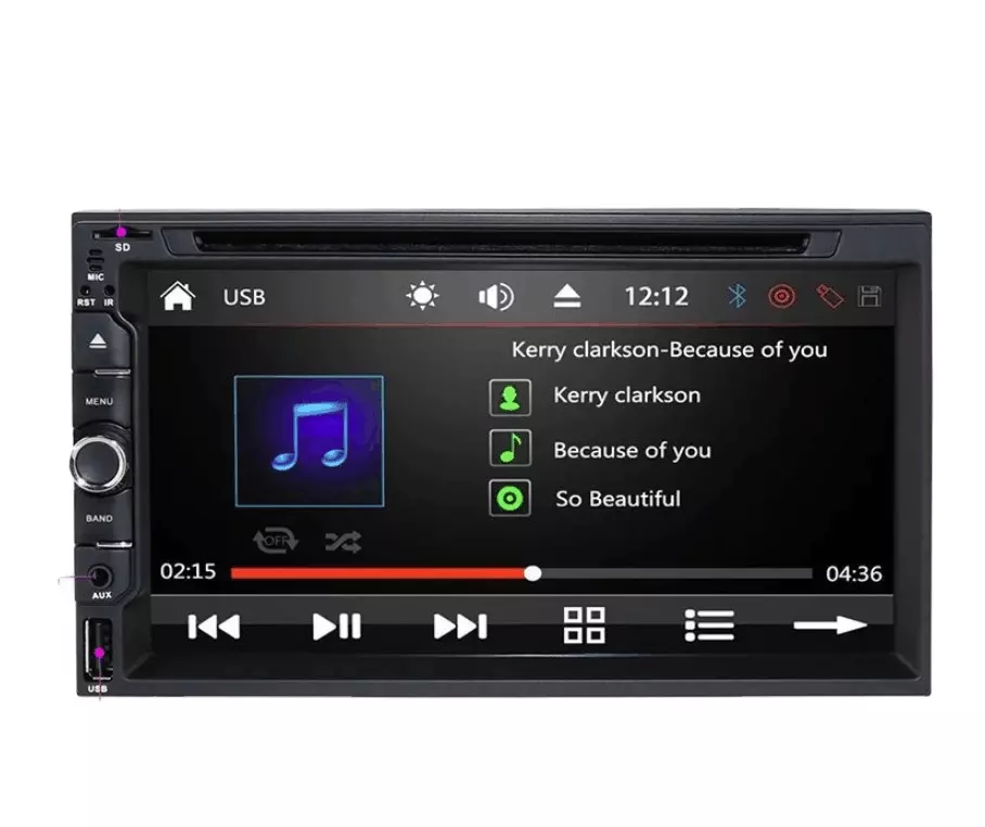 Steering Wheel Control 6.95 inch 1080p Car DVD player multimedia reversing rear view Car DVD player