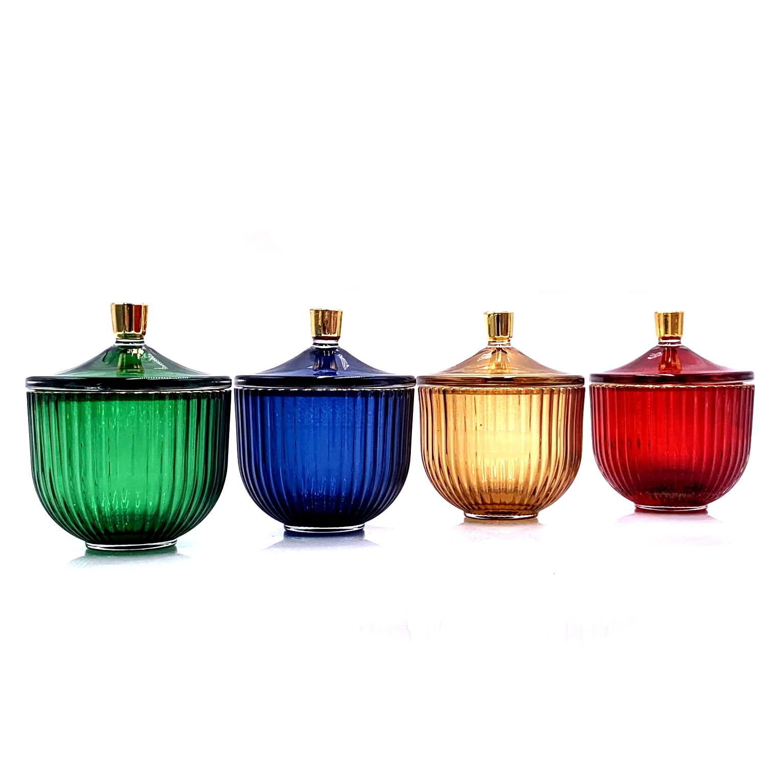 hot selling ribbed jars for candle making christmas day festival gift6oz 11ozhome decoration