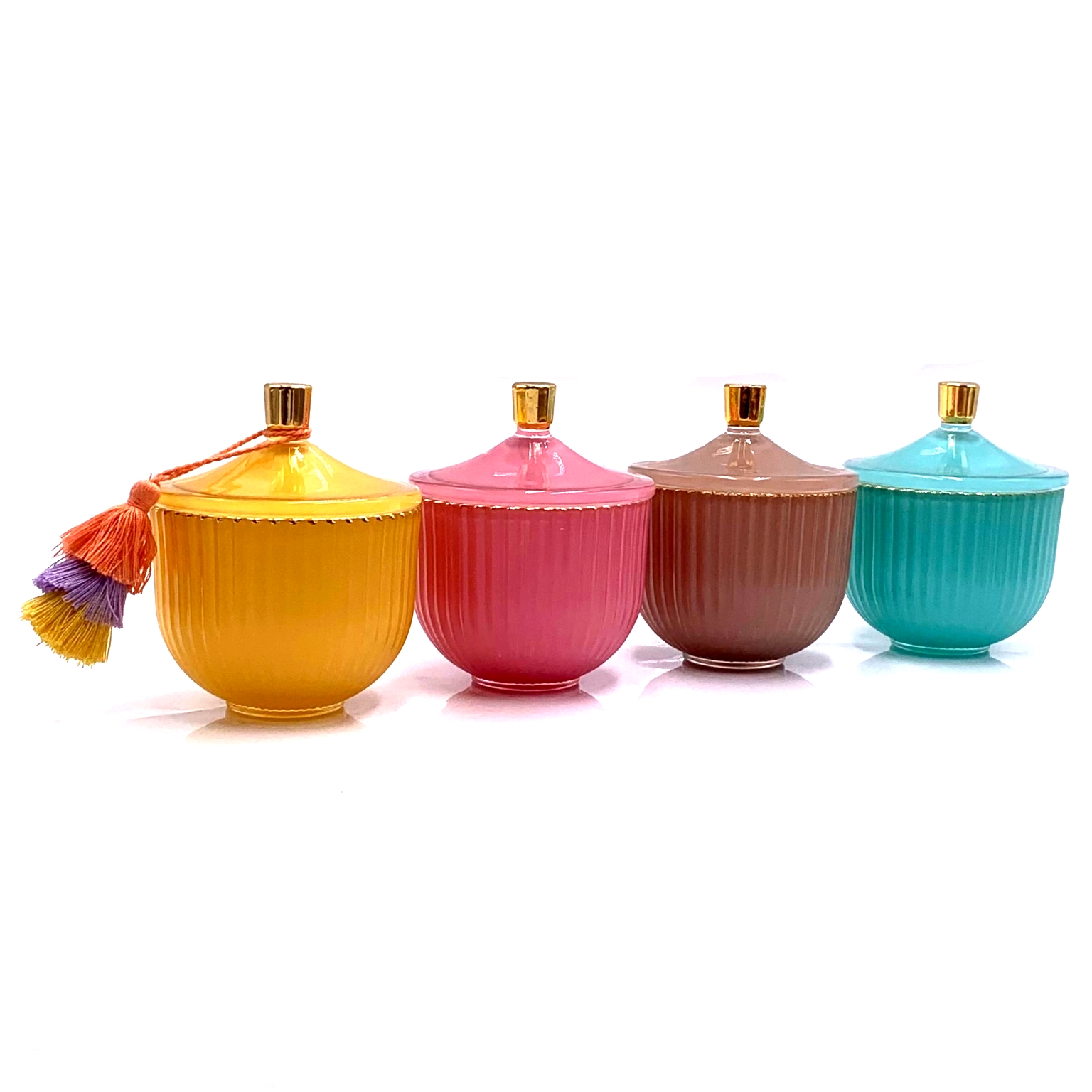 hot selling ribbed jars for candle making