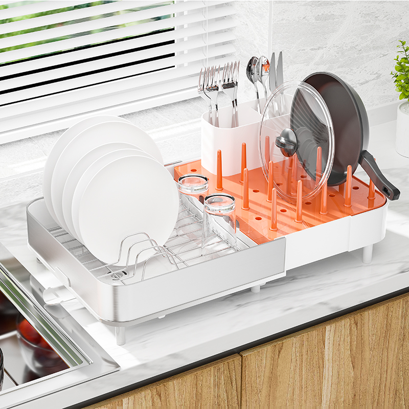WIREKING stainless steel expandable dish rack