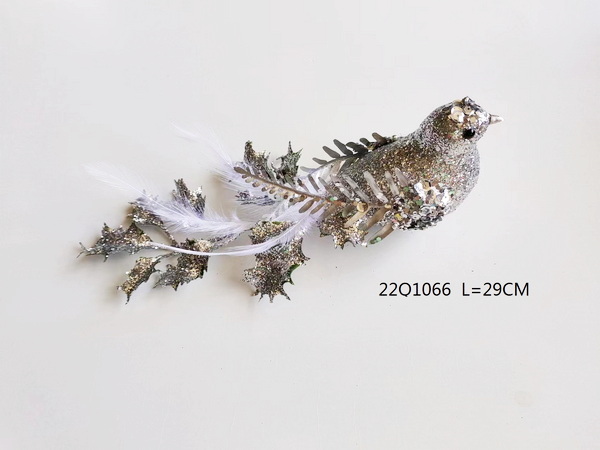 Christmas fabric bird orn