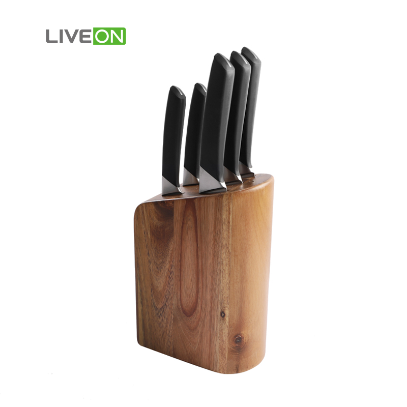 5 piece kitchen knife with block set