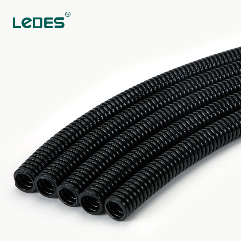 LEDES 40mm Black Corrugated Conduit LSZH Material MD Flexible Conduit