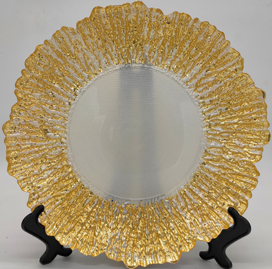 sun flower glass plate