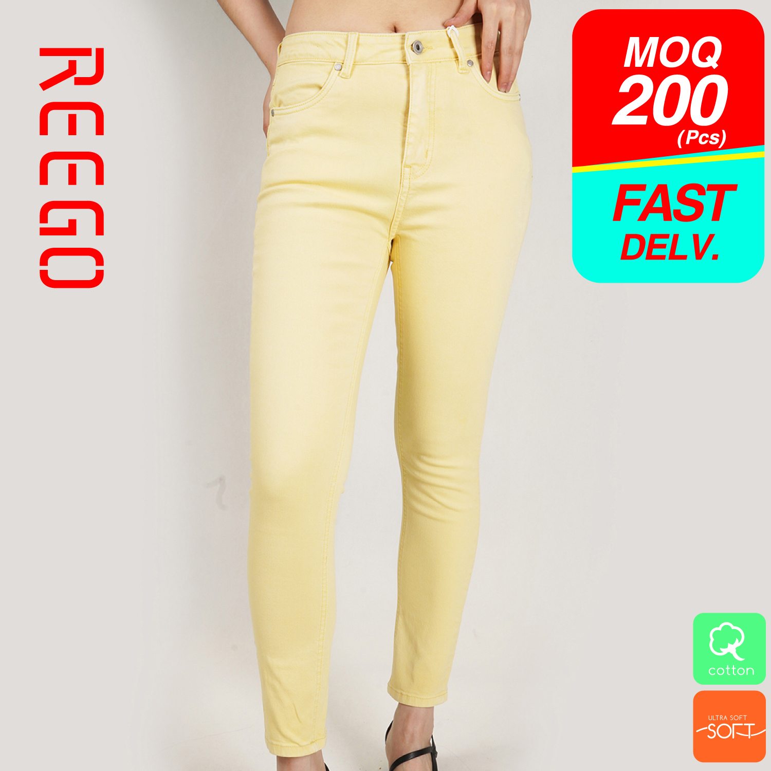 Women Yellow Jeans S26ms634b