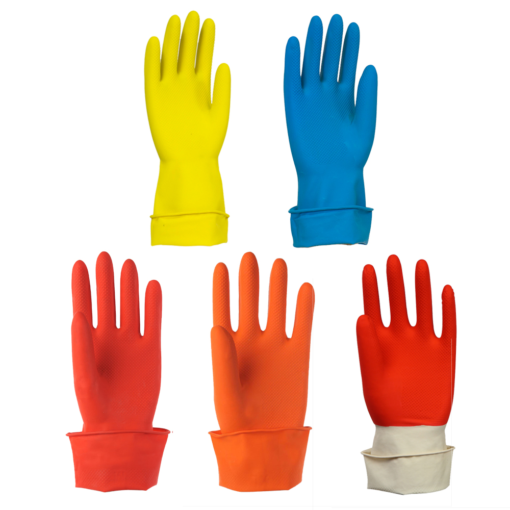 Custom household light lining gloves rubber glove manufacturing