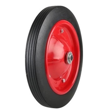 PU foam Puncture proof polyurethane foam wheel wheelbarrow flat free solid not flat tubeless tire