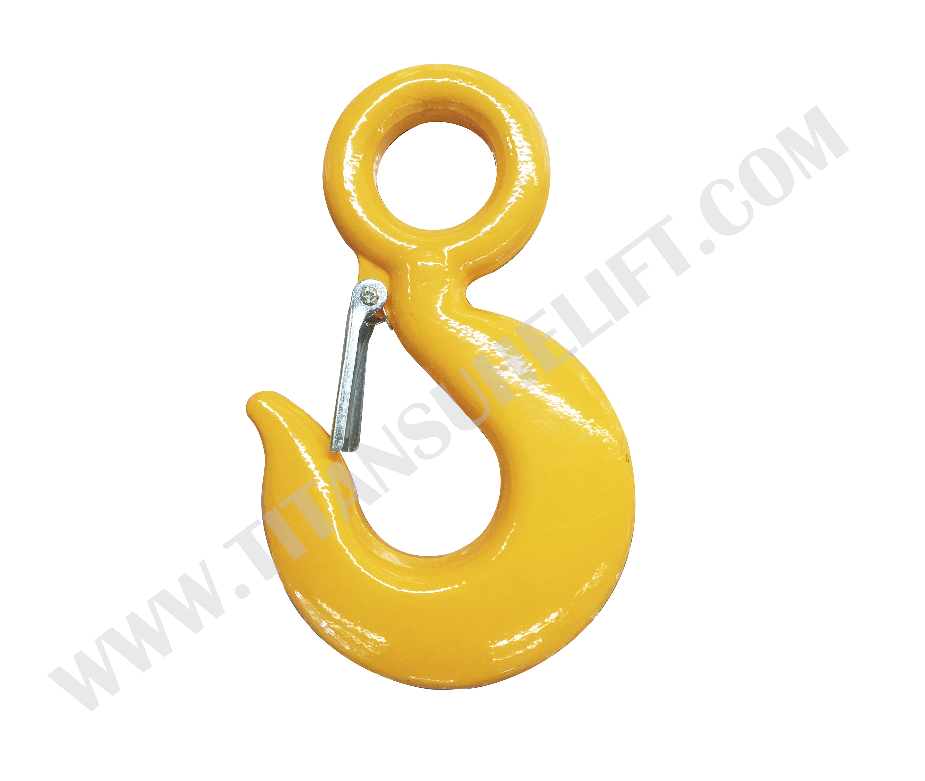 Grade 80 Eye Hoist Hook with Latch