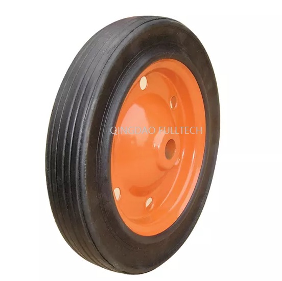 PU foam Puncture proof polyurethane foam wheel wheelbarrow flat free solid not flat tubeless tire