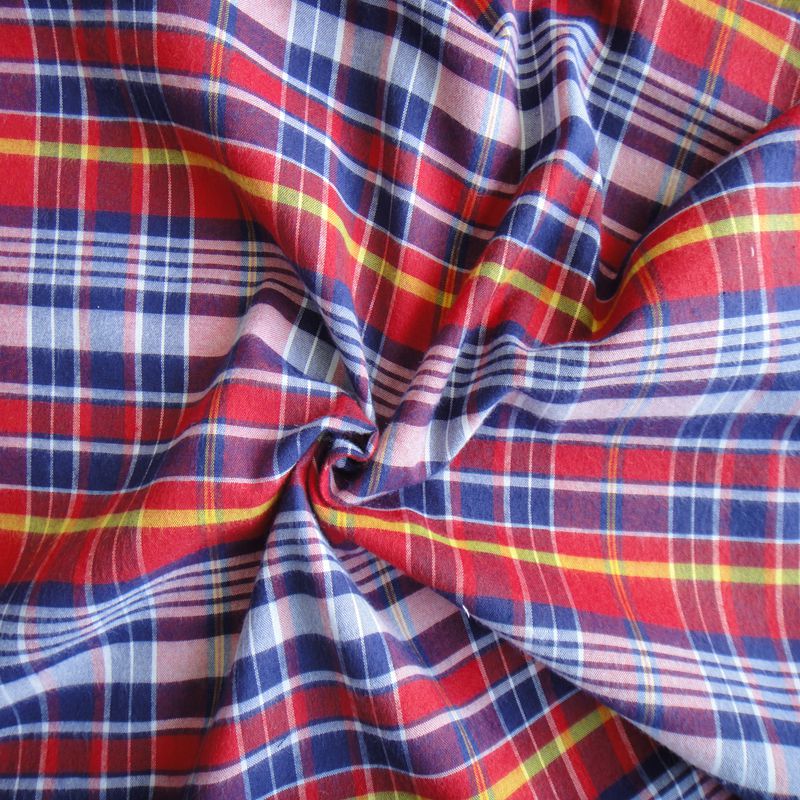 Polyester yarn dyed flannel
