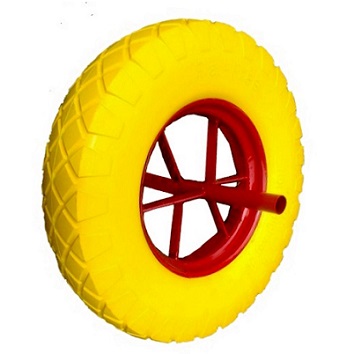 PU foam Puncture proof polyurethane foam wheel wheelbarrow flat free solid not flat tubeless tire