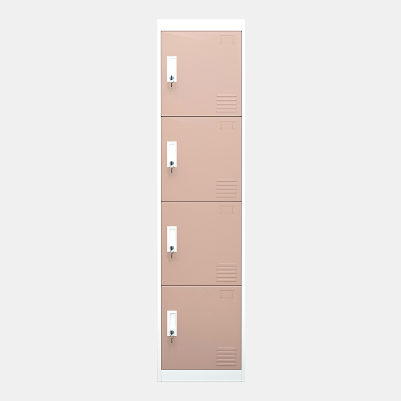 Vertical four door steel locker