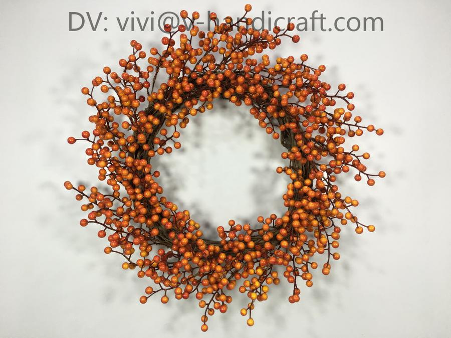 22S New Designs Hot Sales Pumpkin Wreath for Harvest