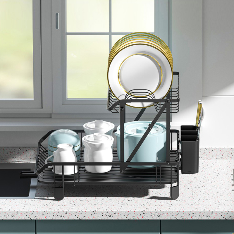 WIREKING 2 tire foldable dish rack