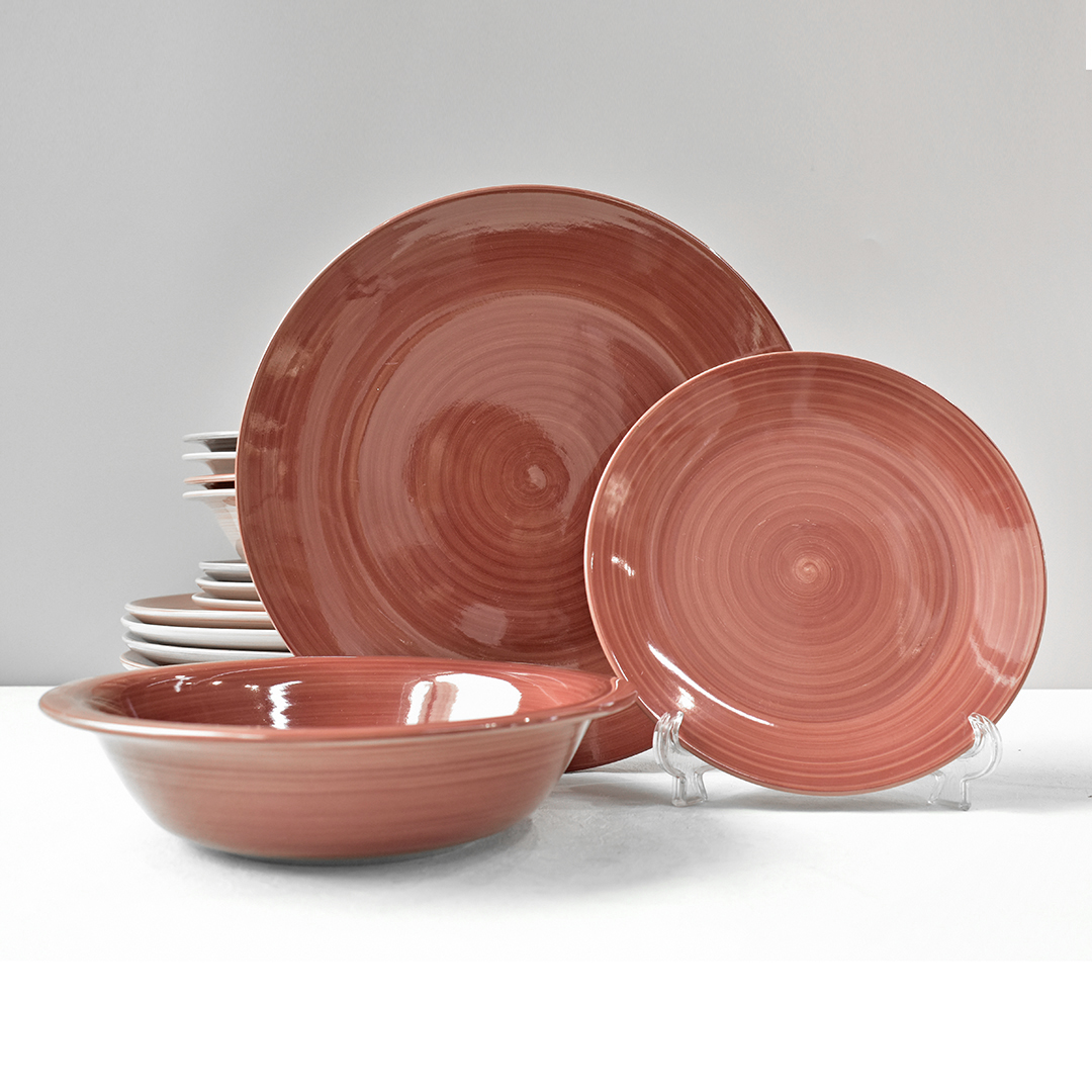 18 pcs handpained stoneware set