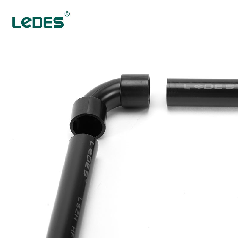 LEDES LSZH Solid Elbow Pipe Fittings Black 20mm