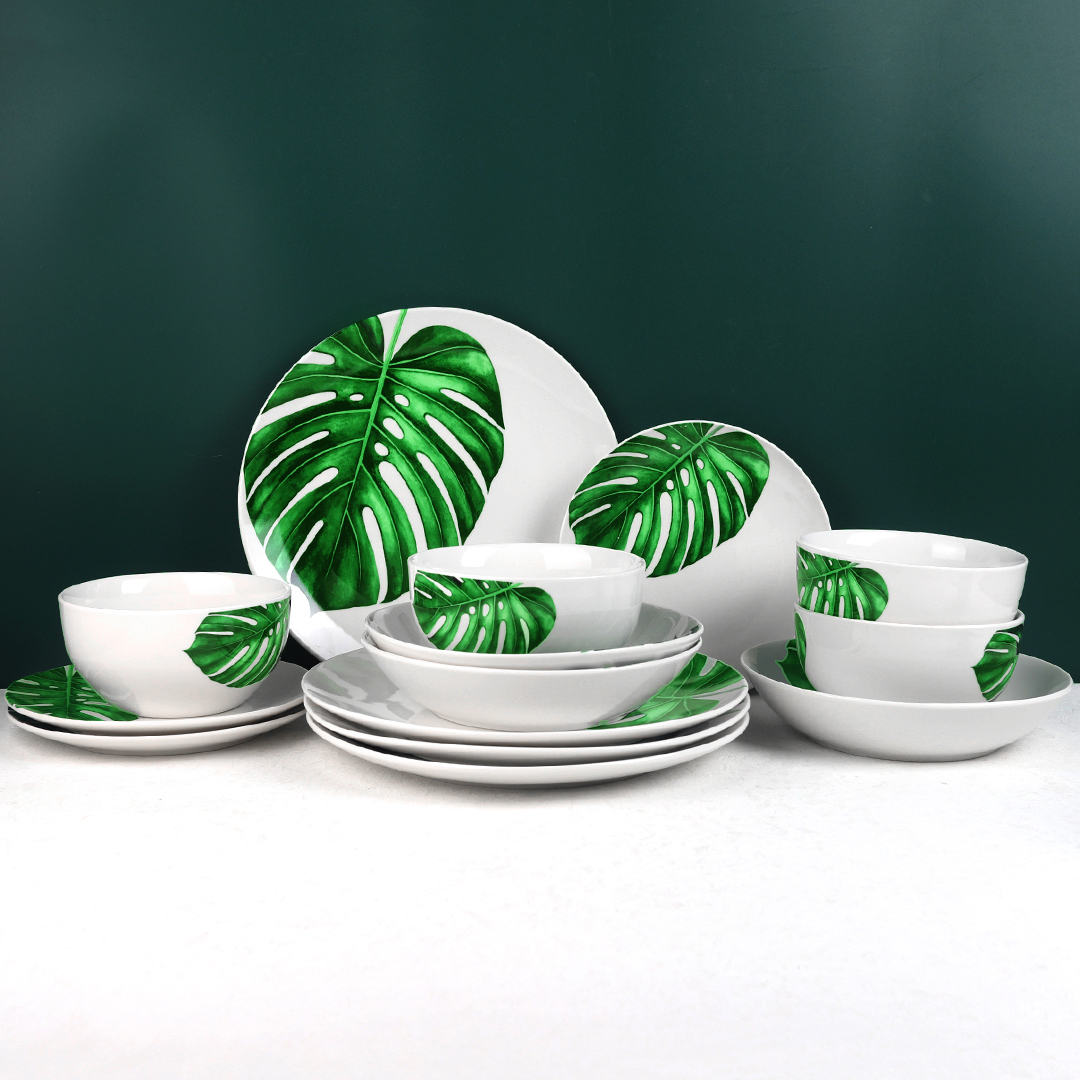 16pc decal porcelain dinnerware set