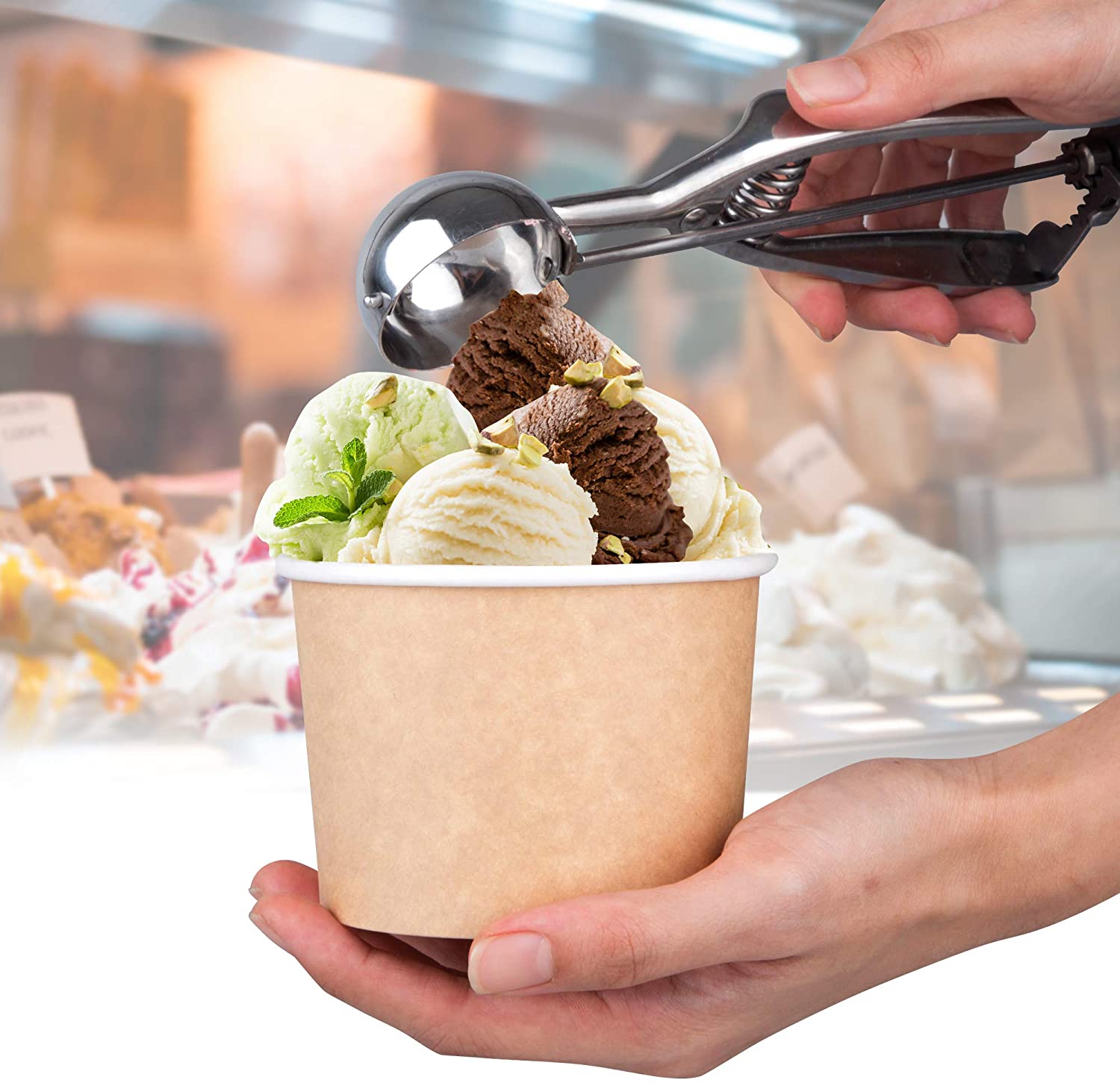 Paper ice cream cups