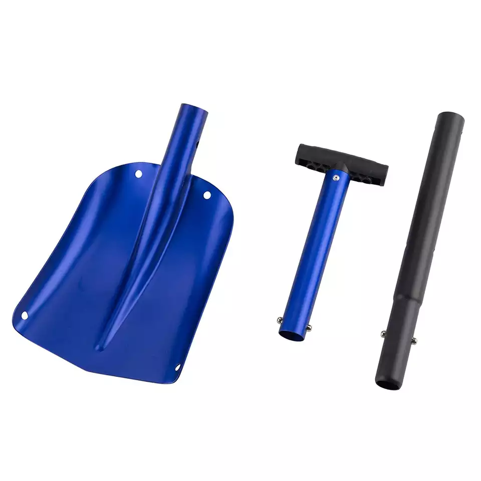 High quality aluminum adjustable snow folding shovel for outdoor camping