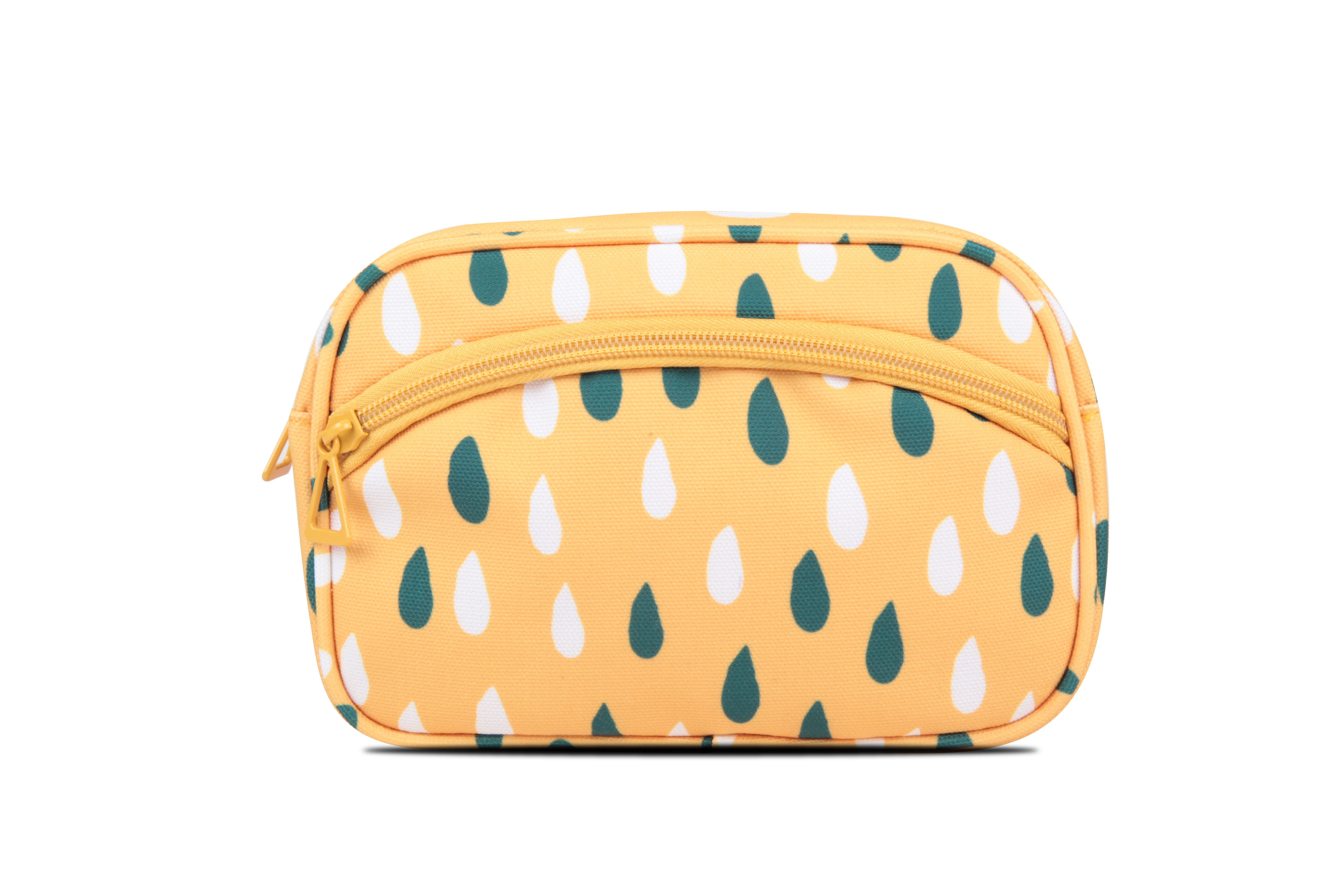 Large Two Compartments RPET Rectangular Shape Pencil Case With Front Zip Pocket