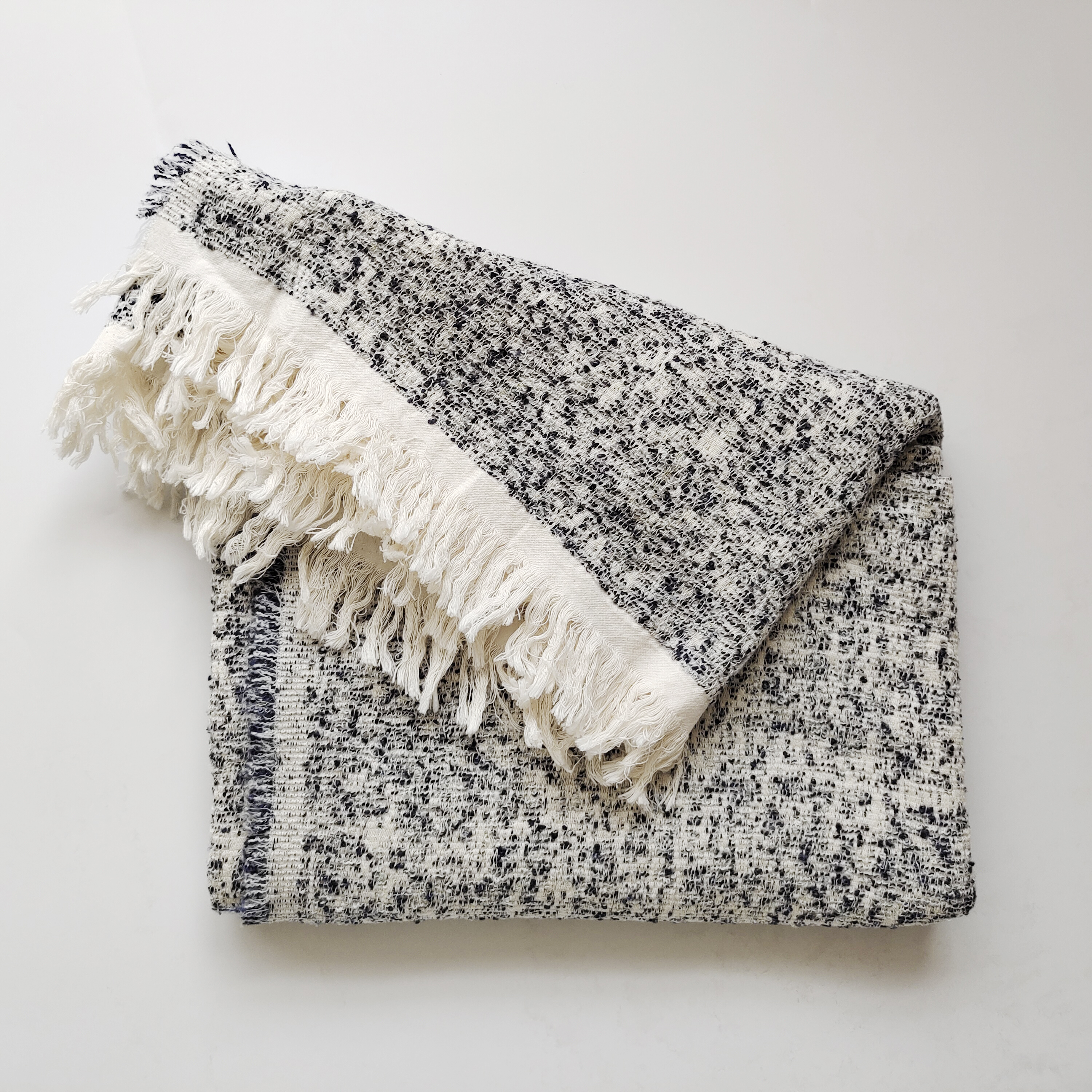 Decorative Custom Polyester Cotton Throw Faux Cashmere Blanket