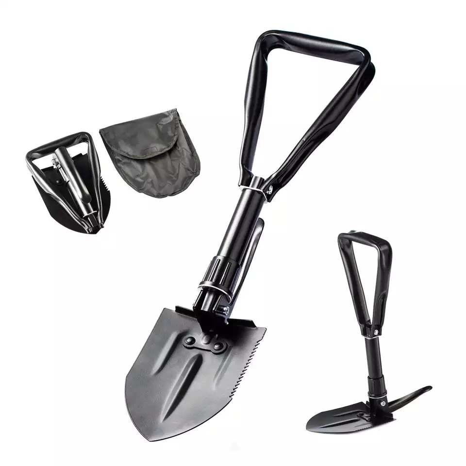 Camping Tool for Off Road Camping,Gardening, Beach Folding Shovel with pick