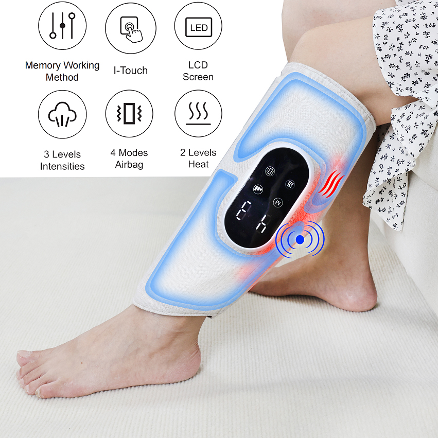LCD controller wireless airbag knee heating massager with vibration