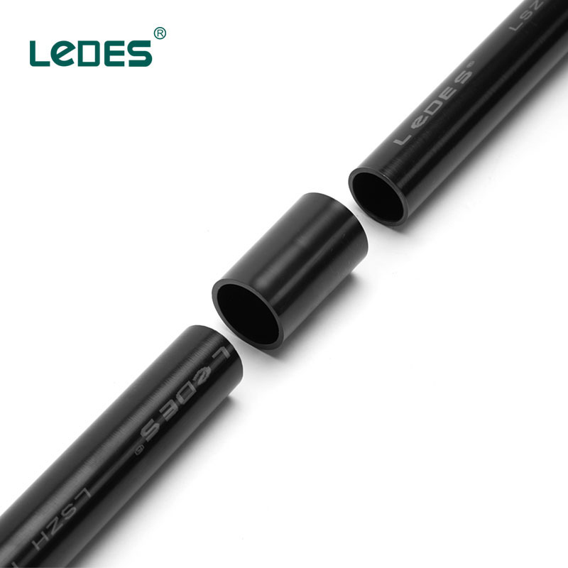 LEDES LSZH Solid Coupling Coupler Pipe Fittings Black 20mm Flame Retardant