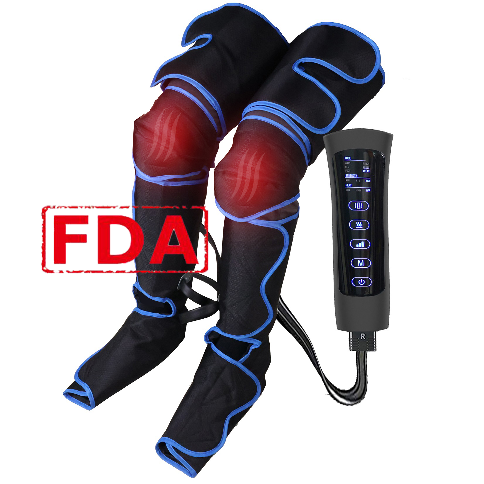 LCD controller airbag knee heating massager with vibration