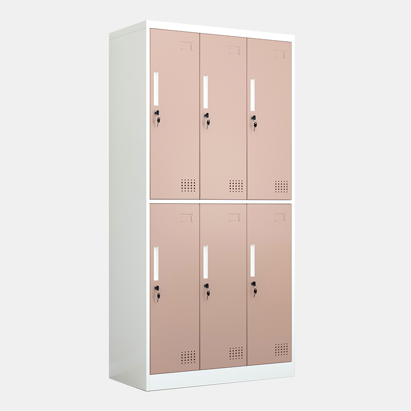 Six door steel locker