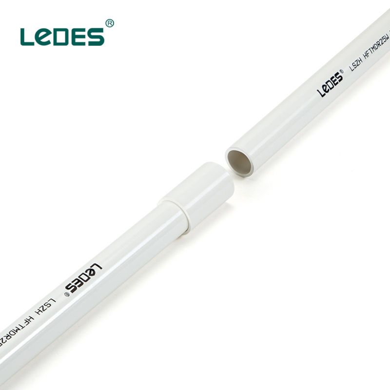 LEDES LSZH Solid Coupling Coupler Pipe Fittings White 20mm Flame Retardant