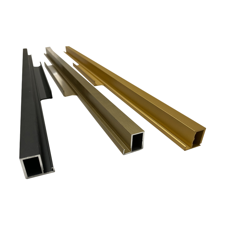 SY Customized anodized colored aluminium funiture pull handle profile 6063T5