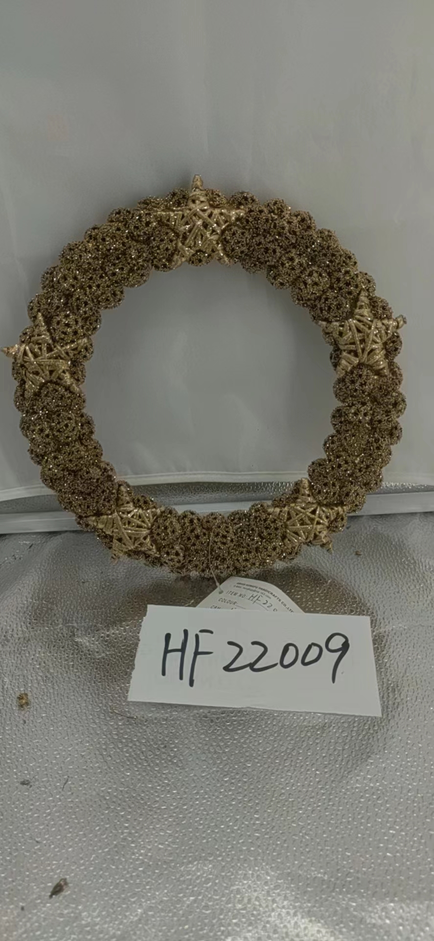 Willow pinecone wooden wreath ring Natural decoration products HF22009