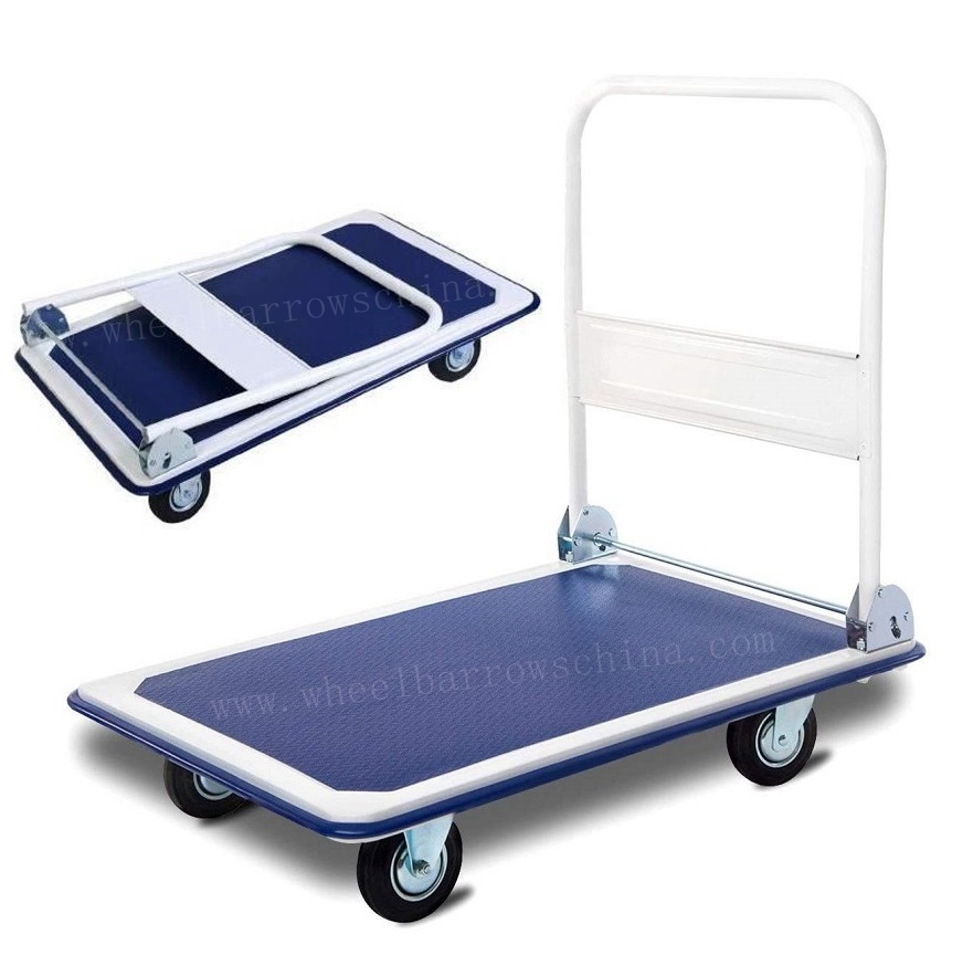 flat bed push cart folding platform hand cart foldable flatbed truck steel platform hand truck PH300