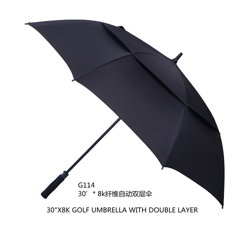 30"x8k Golf Umbrella With Double Layer