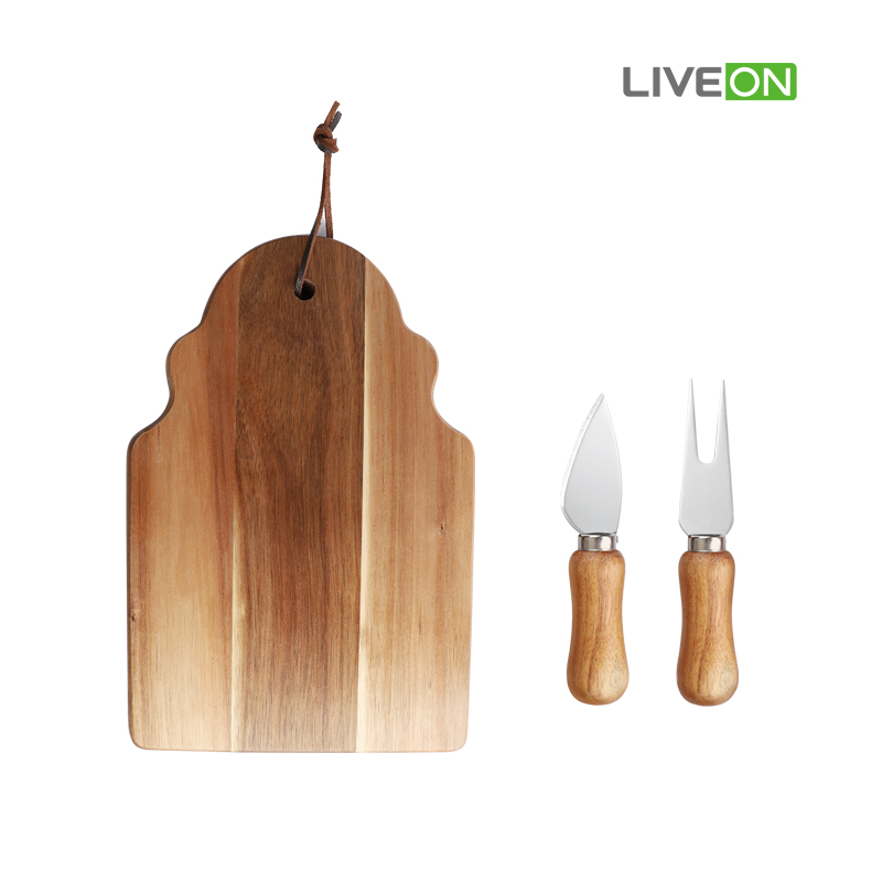 2 Piece cheese knife with board set