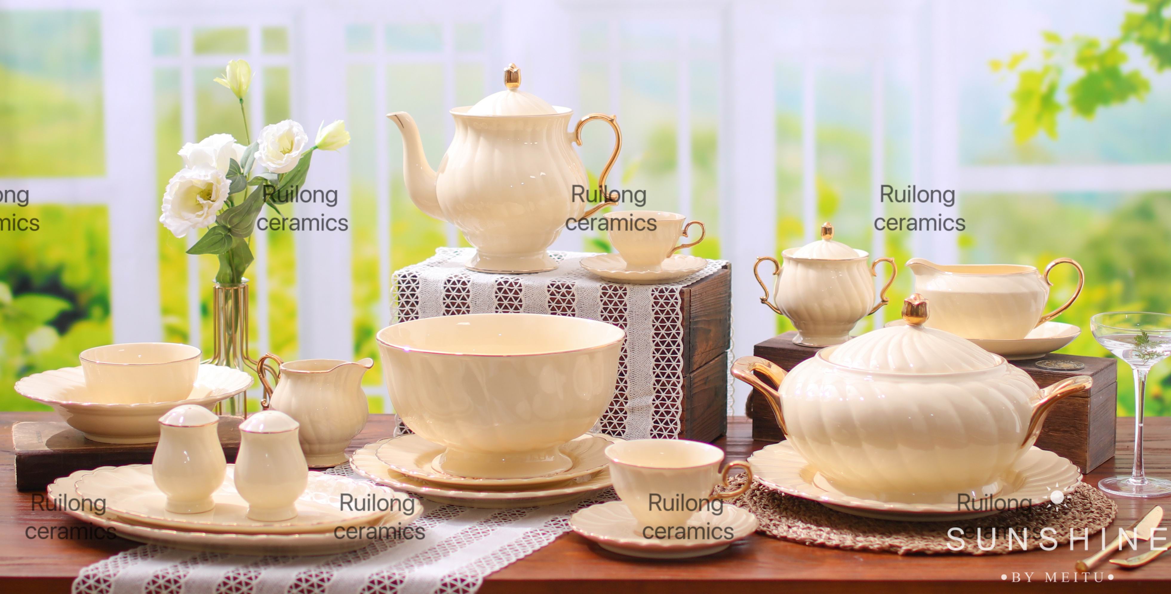 Autumn color chrysanthemum pattern sunshine youth breath porcelain series