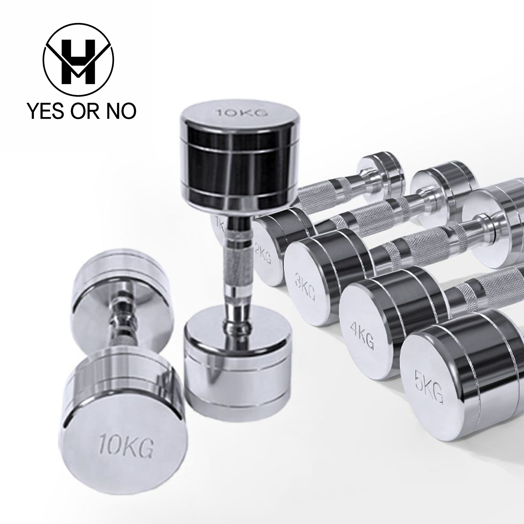 Fixed dumbbell, small steel dumbbell