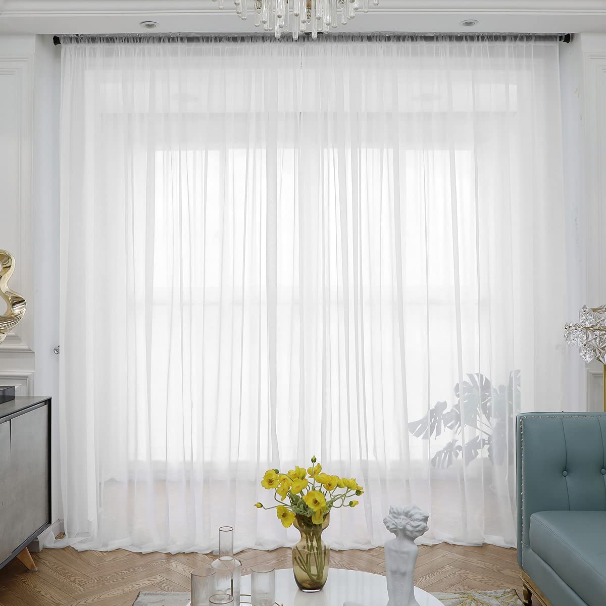 Sheer Fabric Customized Color Light Weight High Quality 100% Polyester Plain Voile Fabric