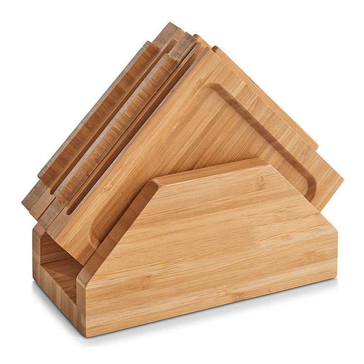 Bamboo Cheese Board With Knife Set Type 10