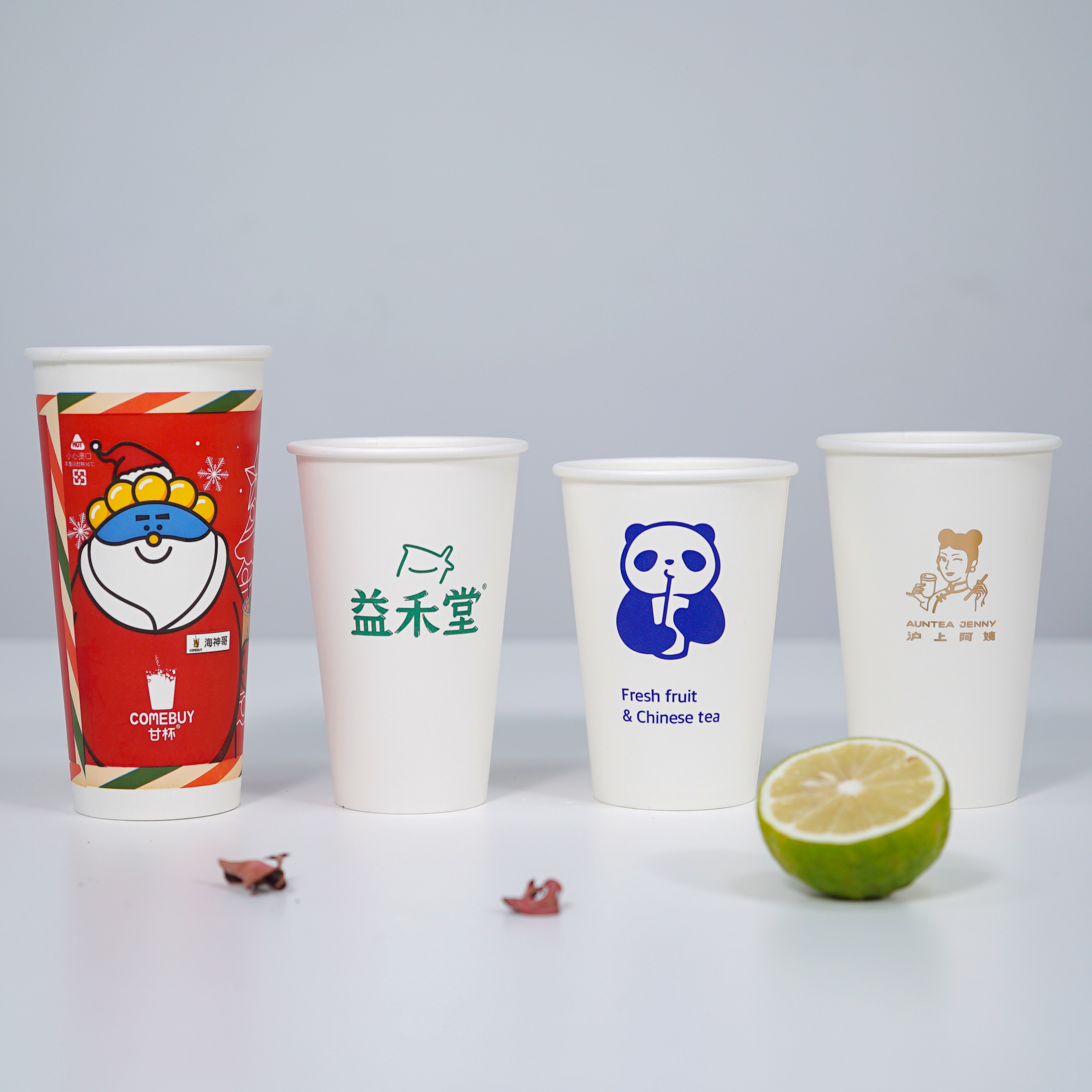China Manufacturer Custom Logo Printed Disposable Single Wall Paper Cup Coffee Cup Hot Cups PLA Cups